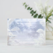 Modern Op Cloud Negen 9 Vrijgezellenfeest RECEPT K Informatiekaartje (Staand voorkant)