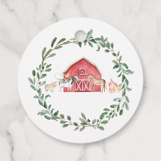 Modern op de Boerderij-favoriet, boerderij-partij- Bedankjes Labels (Achterkant)
