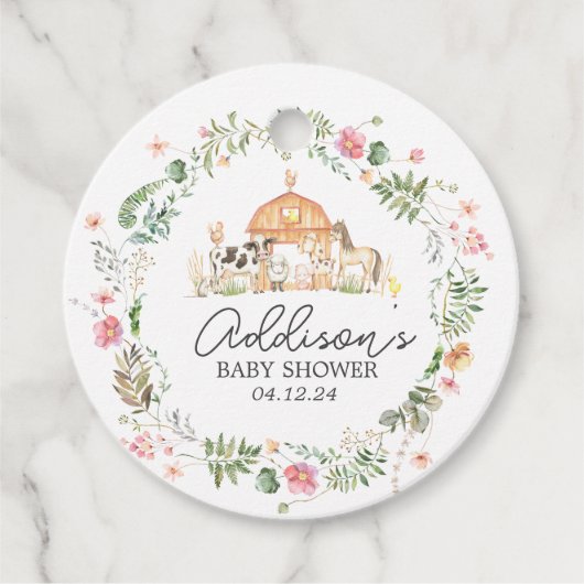 Modern op de Boerderij-favoriet, boerderij-partij- Bedankjes Labels (Voorkant)