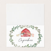 Modern op de Boerderij voedseltentaart, plaatsmont Visitekaartje (Buitenkant ongevouwen)