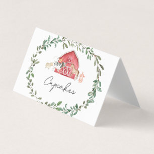 Modern op de Boerderij voedseltentaart, plaatsmont Visitekaartje