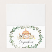 Modern op de Boerderij voedseltentaart, plaatsmont Visitekaartje (Buitenkant ongevouwen)