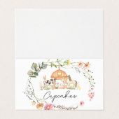 Modern op de Boerderij voedseltentaart, plaatsmont Visitekaartje (Buitenkant ongevouwen)