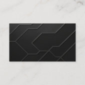 Modern, op technologie geïnspireerd, metallic desi visitekaartje (Achterkant)