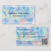 Modern Opal Stone gesimuleerd hologram Visitekaartje (Voorkant / Achterkant)