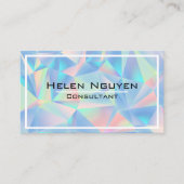 Modern Opal Stone gesimuleerd hologram Visitekaartje (Voorkant)