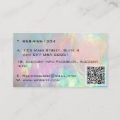 Modern Opal Stone gesimuleerd hologram Visitekaartje (Achterkant)