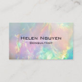 Modern Opal Stone gesimuleerd hologram Visitekaartje (Voorkant)
