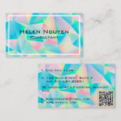 Modern Opal Stone gesimuleerd hologram Visitekaartje (Voorkant / Achterkant)