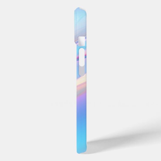 Modern Opalescent Pink Butterfly iPhone 15 Hoesje (Achterkant / Links)