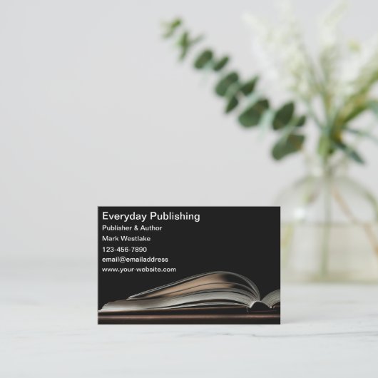 Modern Open Book Publishing & Author Visitekaartje (Staand voorkant)