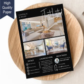 Modern open huis net vermeld onroerend goed flyer