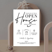 Modern open huis zwart wit onroerend goed bedrijf kaart