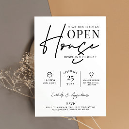 Modern open huis zwart wit onroerend goed bedrijf kaart