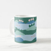 Modern open water zwemmen in rivieren met vrienden koffiemok (Voorkant links)