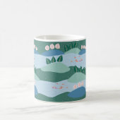 Modern open water zwemmen in rivieren met vrienden koffiemok (Center)