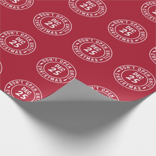 Modern openen pas na kerststempel cadeaupapier (Hoek)