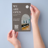 Modern Opening business Arched Photo Prices Flyer (Hand)