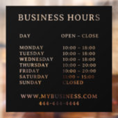 Modern Openingstijden Logo Pros deur bord Raamsticker (Vel 2)