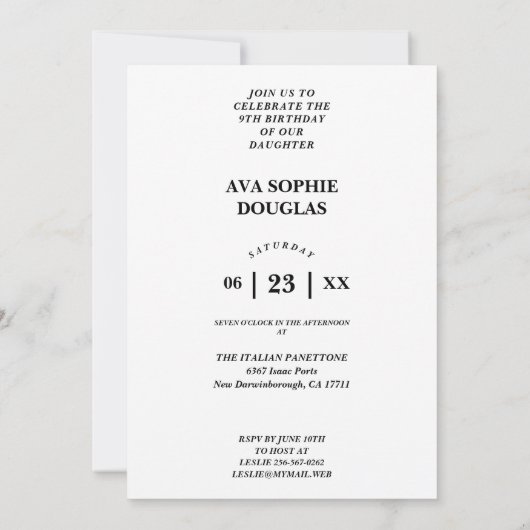 Modern Orange 2 Multi Photos Collage Birthday Kaart (Achterkant)