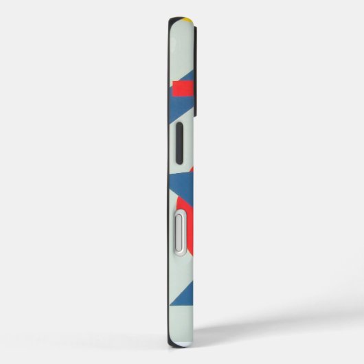 Modern Orange and Blue Triangles Phone Case (Achterkant / Rechts)