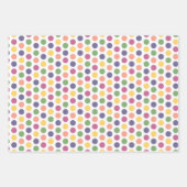 Modern Orange, Green, Yellow Stripes and Polka Dot Inpakpapier Vel (Voorkant 3)