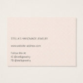 Modern Orange Necklace Bracelet Display Card Visitekaartje (Achterkant)