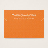 Modern Orange Necklace Bracelet Display Card Visitekaartje (Voorkant)