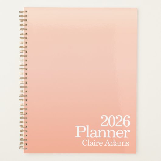 Modern Orange Ombre Planner (Voorkant)