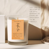 Modern Orange Tangerine Rustic Label