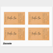 Modern Orange Tangerine Rustic Label (Vel)