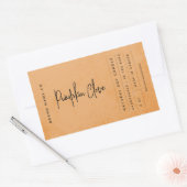 Modern Orange Tangerine Rustic Label (Envelop)