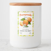 Modern orangecello klein flesje label voedselcontainer etiket (Voorkant)