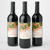 Modern Orangecello Sinaasappel Wijn Etiket (Flessen)