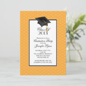 Modern Oranje 2013 Graduation Party Invitation Kaart (Staand voorkant)