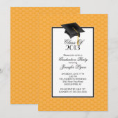 Modern Oranje 2013 Graduation Party Invitation Kaart (Voorkant / Achterkant)