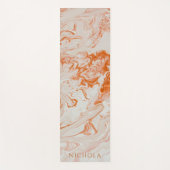 Modern Oranje Abstract marmerpatroon Yogamat (Voorkant)