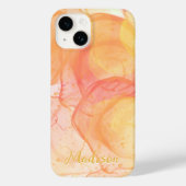 Modern Oranje Abstract persoonlijk Case-Mate iPhone Case (Achterkant)