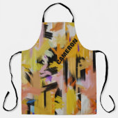 Modern Oranje Abstract schilderen op maat Schort (Voorkant)