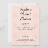 Modern Oranje Bloemen Bruids Woord Scramble Game Kaart (Achterkant)