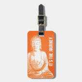 modern oranje Boeddha Gautama reist goed label Bagagelabel (Voorkant verticaal)