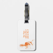 modern oranje Boeddha Gautama reist goed label Bagagelabel (Achterkant verticaal)