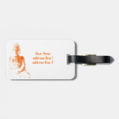 modern oranje Boeddha Gautama reist goed label Bagagelabel (Achterkant horizontaal)
