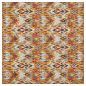 Modern Oranje Boho Tribal Ikat Pattern Stof (Swatch)