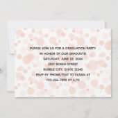 Modern Oranje Bokeh Bubbles Foto Afstuderen Kaart (Achterkant)