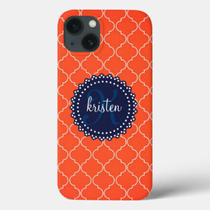 Modern Oranje Bristol Tiles Personalized Trendy Case-Mate iPhone Case