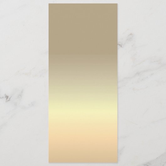 Modern Oranje Bruiloftsmenu Menu (Achterkant)