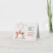 Modern Oranje cadeau Vrolijk kerstverhaal Feestdagen Kaart (Achterkant)