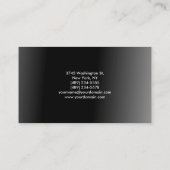 Modern Oranje Calligrahy Monogram Gray Trendy Visitekaartje (Achterkant)