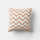 Modern Oranje Chevron Patroon Kussen (Achterkant)